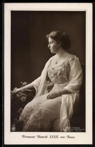 AK Prinzessin Heinrich XXXIII. von Reuss im Porträt
