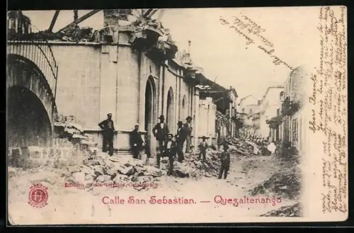 AK Quezaltenango, Calle San Sebastian, Vulkanausbruch