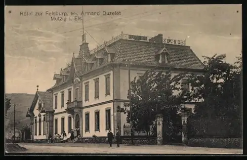AK Mutzig i. Els., Hotel zur Felsburg, Inh. Armand Ouzelet