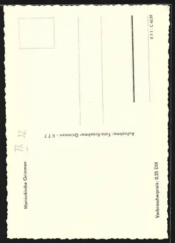 AK Grimmen, Strassenpartie mit Marienkirche