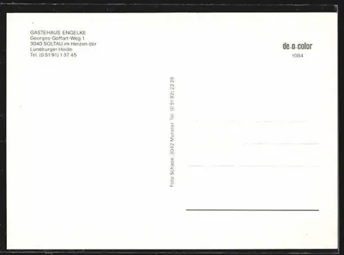 AK Soltau /Lüneburger Heide, Gästehaus Engelke, Georges-Goffart-Weg 1