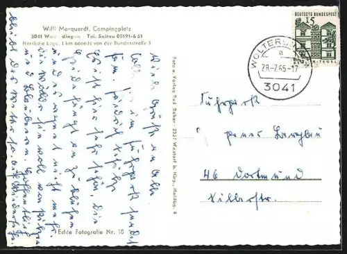 AK Wolterdingen / Soltau, Wald u. Heide Campingplatz Willi Marquardt