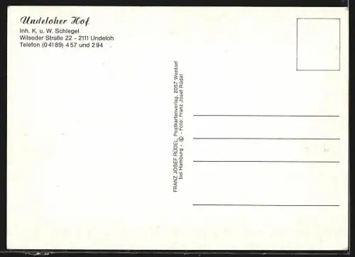 AK Undeloh, Restaurant Undeloher Hof, Inh. K. u. W. Schlegel, Wilseder Strasse 22
