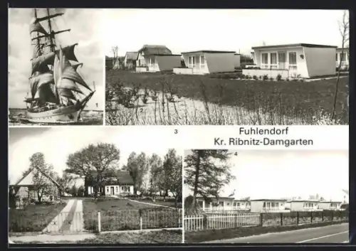 AK Fuhlendorf /Kr. Ribnitz-Damgarten, Bungalows des Ferien- und Schulungszentrums des Geflügelkombinates Rostock
