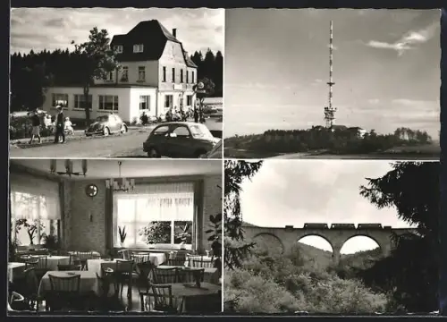 AK Boppard, Gasthaus Fleckertshöhe, Viadukt