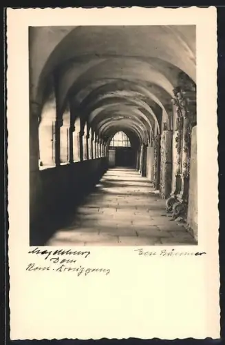 Foto-AK Magdeburg, Kreuzgang im Dom