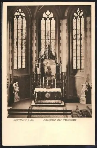 AK Rochlitz i. Sa., Altarplatz der Petrikirche