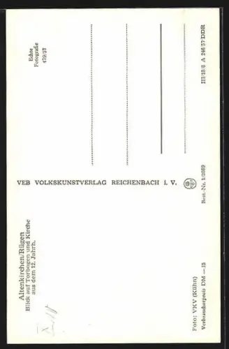 AK Altenkirchen / Rügen, Blick auf Torbogen und Kirche