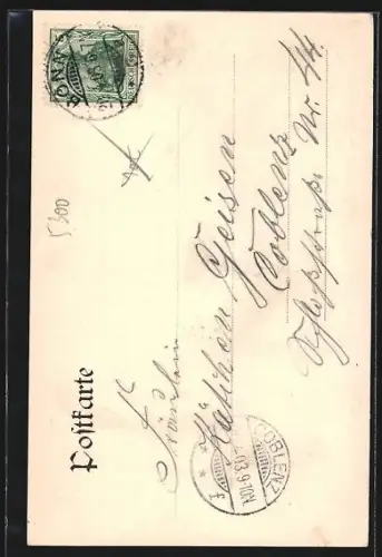 AK Bonn, Münsterbasilika mit Strassenpartie