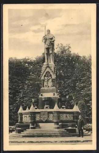 AK Berlin-Tiergarten, Rolandbrunnen am Kemperplatz