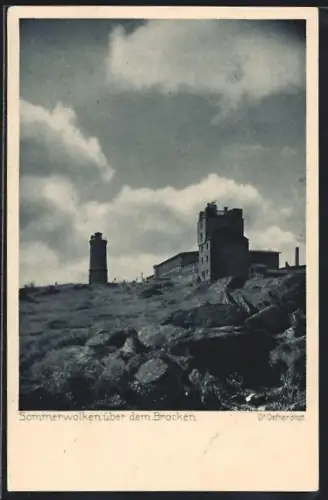 AK Brocken, Sommerwolken über dem Brocken