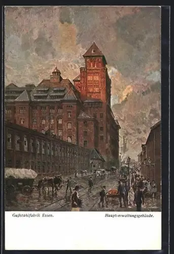 Künstler-AK Essen, Hauptverwaltungsgebäude