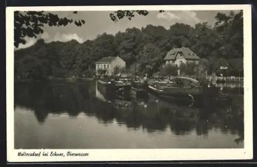 AK Woltersdorf bei Erkner, Oberwasser, Flusspartie