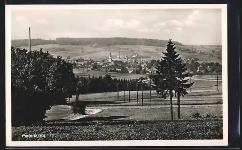 AK Pulsnitz /Sa., Ortsansicht, Panorama