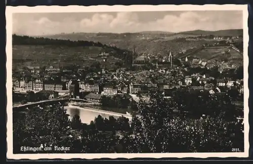 AK Esslingen am Neckar, Neckarpartie im Ort