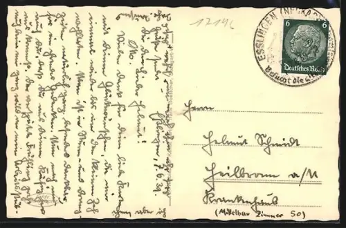 AK Esslingen am Neckar, Neckarpartie im Ort