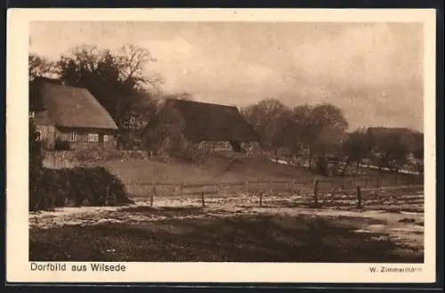 AK Wilsede /Lüneburger Heide, Partie im Ort