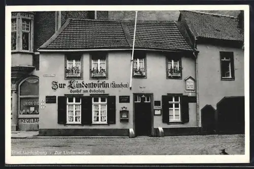 AK Bad Godesberg, Gasthaus Zur Lindenwirtin Aennchen, Inh. Franz Reinwald, Friesdorferstrasse 1