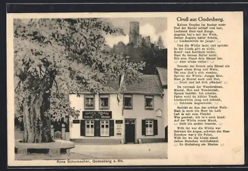 AK Godesberg a. Rh., Gasthaus von Anna Schumacher