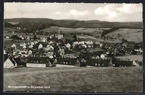 AK Frielingsdorf im Bergischen Land, Ortsansicht mit Hügelpanorama