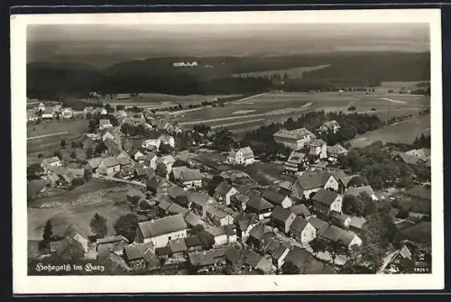 AK Hohegeiss im Harz, Ortsansicht vom Flugzeug aus