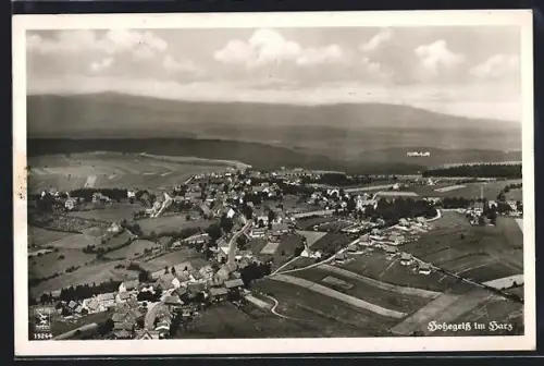 AK Hohegeiss im Harz, Ortsansicht vom Flugzeug aus