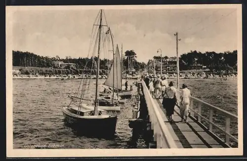AK Lubmin, Seebrücke mit Segelbooten