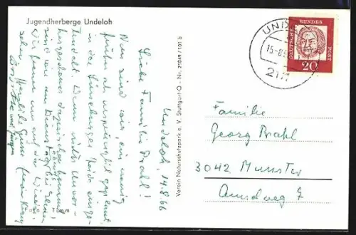 AK Undeloh, Blick zur Jugendherberge