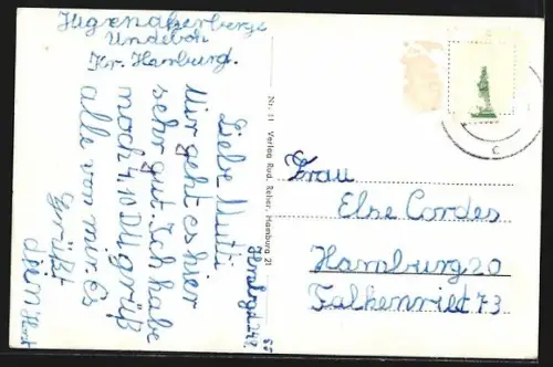 AK Undeloh /Lüneburger Heide, Jugendherberge vom Zaun aus