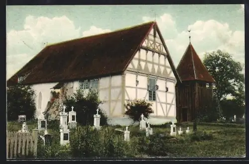 AK Undeloh /Lüneburger Heide, Kirche aus dem 12. Jahrhundert