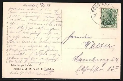 AK Undeloh /Lüneburger Heide, Kirche aus dem 12. Jahrhundert