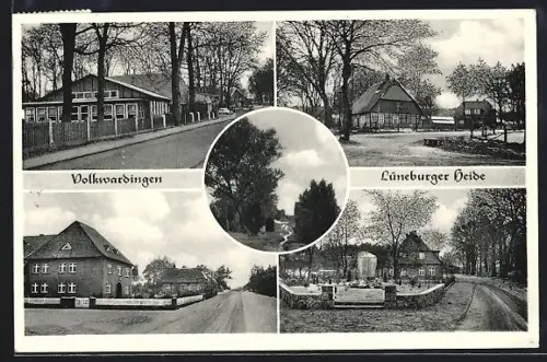 AK Volkwardingen /Lüneburger Heide, Strassenpartie, Blick in den Ort