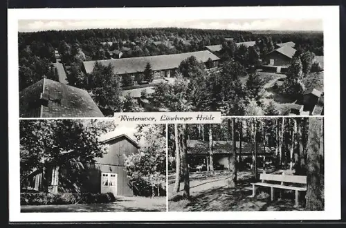 AK Wintermoor /Lüneburger Heide, Blick auf Häuser im Ort