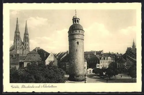 AK Görlitz, Peterskirche und Nikolaiturm