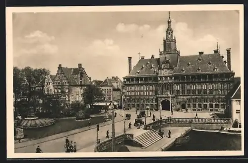 AK Emden, Partie am Rathausplatz