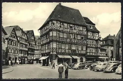 AK Mosbach / Baden, Palm`sches Haus am Marktplatz