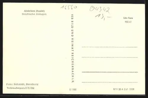 AK Alsleben /Saale, Städtische Anlagen, Springbrunnen, Park