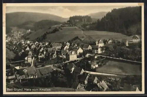 AK Bad Grund /Oberharz, Blick vom Knollen