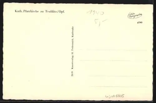 AK Teublitz /Opf., Katholische Pfarrkirche, Innenansicht