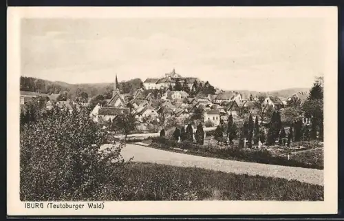AK Iburg /Teutoburger Wald, Ortsansicht mit Kirche