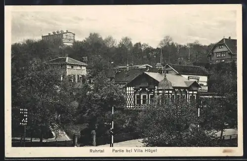 AK Essen / Ruhr, Ruhrtal, Partie bei Villa Hügel