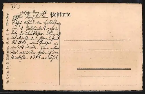 AK Essen / Ruhr, Stadtansicht aus dem Jahr 1581