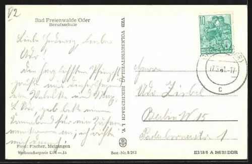AK Bad Freienwalde /Oder, Berufsschule