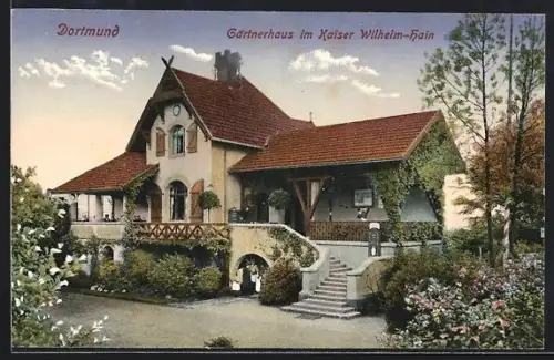 AK Dortmund, Gärtnerhaus im Kaiser Wilhelm-Hain
