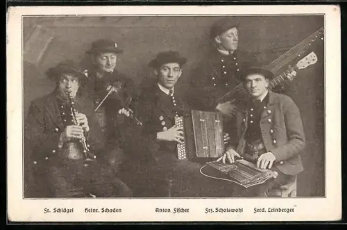 AK Alte Oba-Innviertla, Fr. Schlägel, Heinr. Schaden, Anton Fischer, Frz. Schoiswohl und Ferd. Leinberger