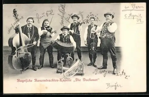 AK Bayrische Bauerntrachten-Kapelle  Die Dachauer