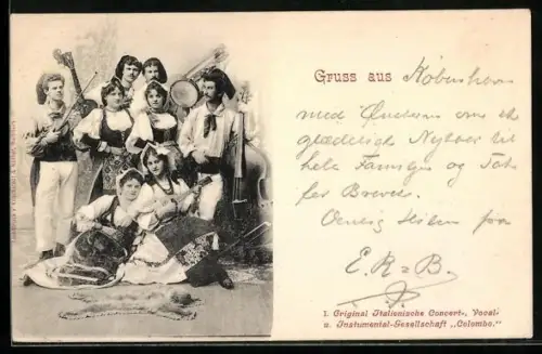 AK Italienische Concert-, Vocal- u. Instrumental-Gesellschaft Columbo