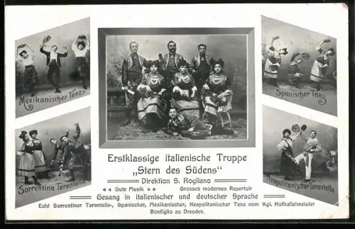 AK Italienische Truppe Stern des Südens, Direktion S. Rogliano