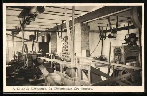 AK N.-D. de la Délivrance, La Chocolaterie, Les moteurs, Kakao