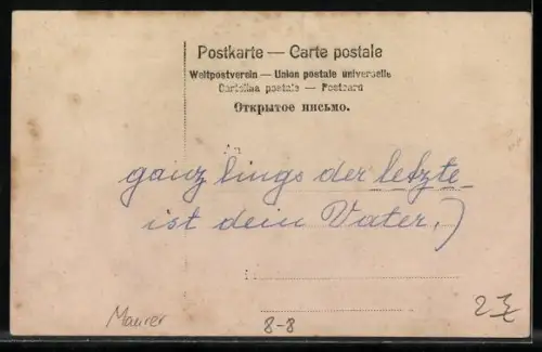 AK Maurer auf einem Baugerüst, Handwerk